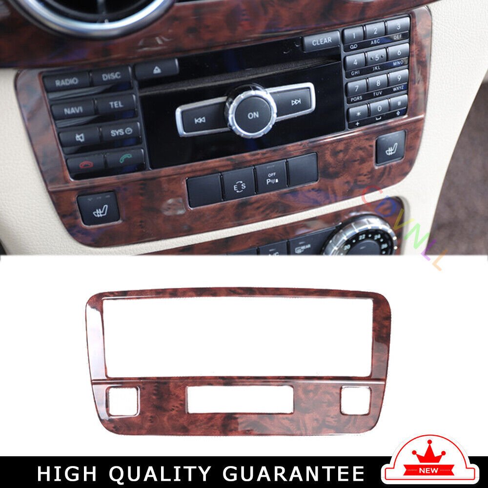 Console CD Switch Control Panel Trim Fit For Mercedes Benz GLK 13-15 Brown Wood
