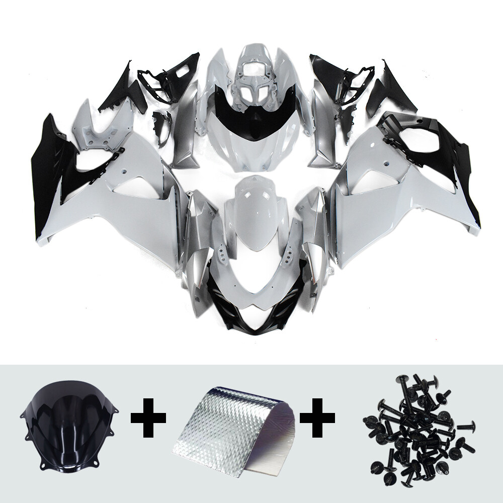 Black White Silver Bodywork For Suzuki GSXR1000 2009 10 11-15 2016 K9 Fairings