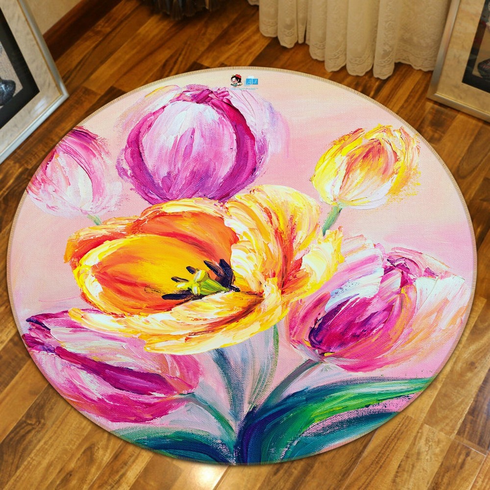 3D Open Flower NAO5966 Game Rug Mat Elegant Photo Carpet Mat Fay