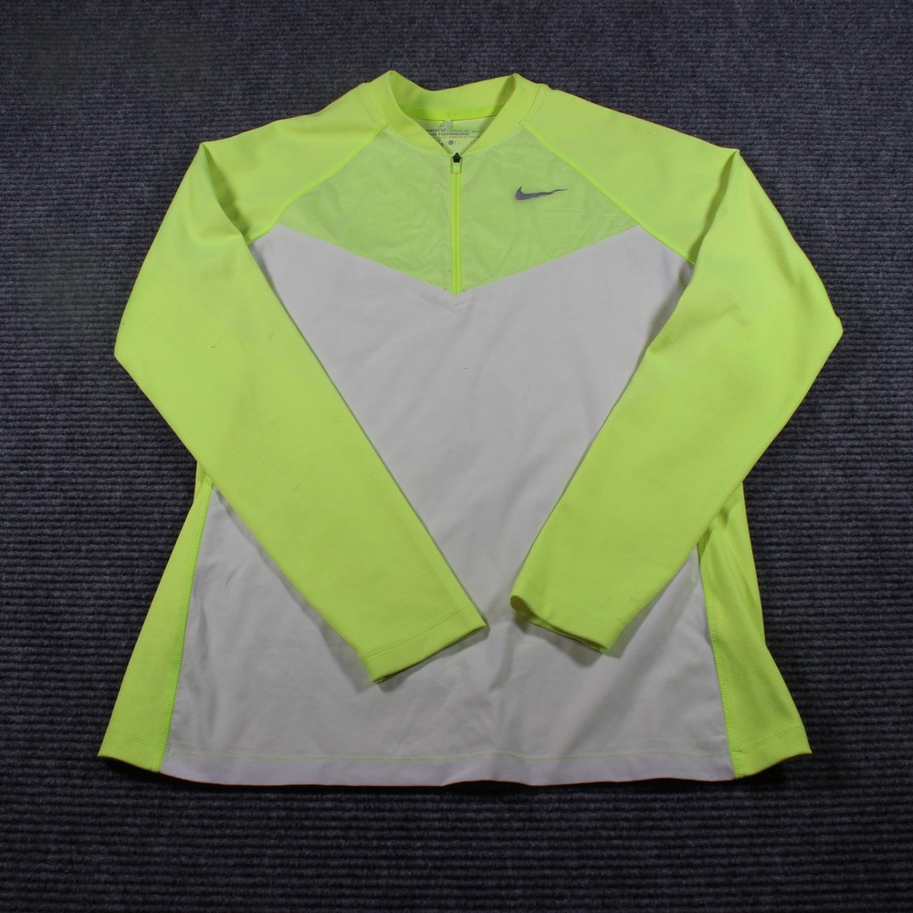 Nike Golf Dri-FIT Tour Performance 1/4-Zip Pullover Women’s L Volt/White