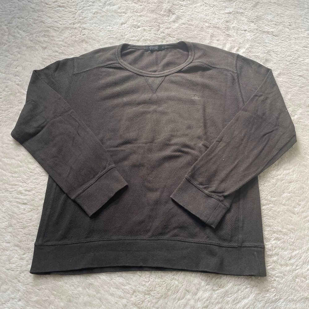 BURBERRY BLACK LABEL Sweatshirt Dark Gray Pullover Logo Men Size 3/M-L Used