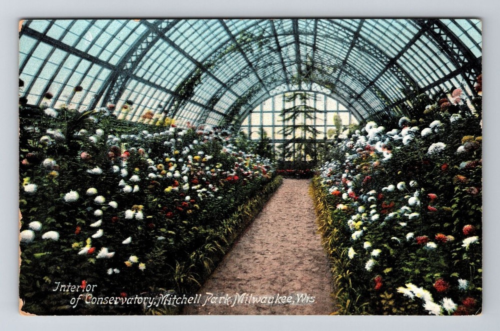 Milwaukee WI-Wisconsin, Mitchell Park Conservatory, Vintage Postcard