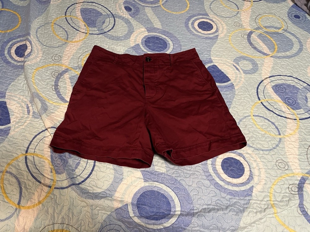 Gucci Red Bermuda Chino Shorts Size 44 Red 100% Italian Designer 30” Waist