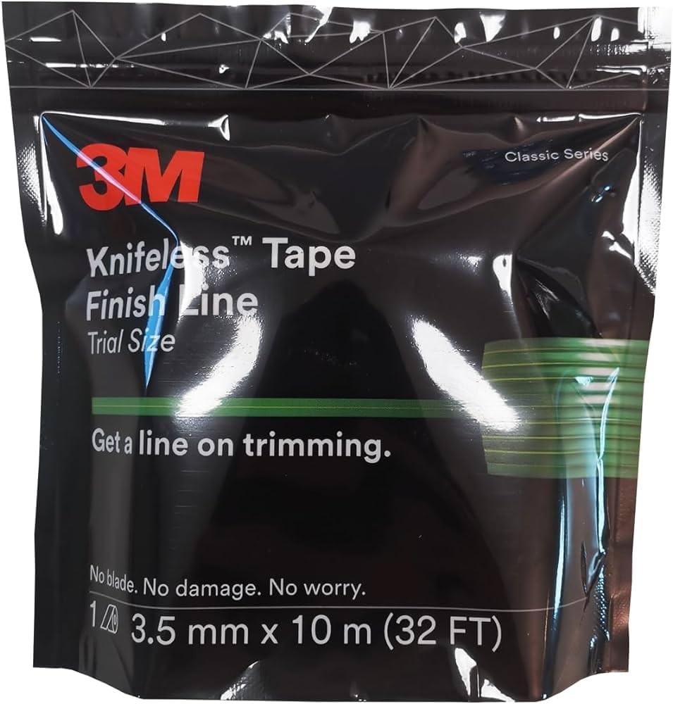 3M Finish Line Knifeless Tape KTS-FL2, Trial Size, Green, 3.5 mm x 10 m Clear