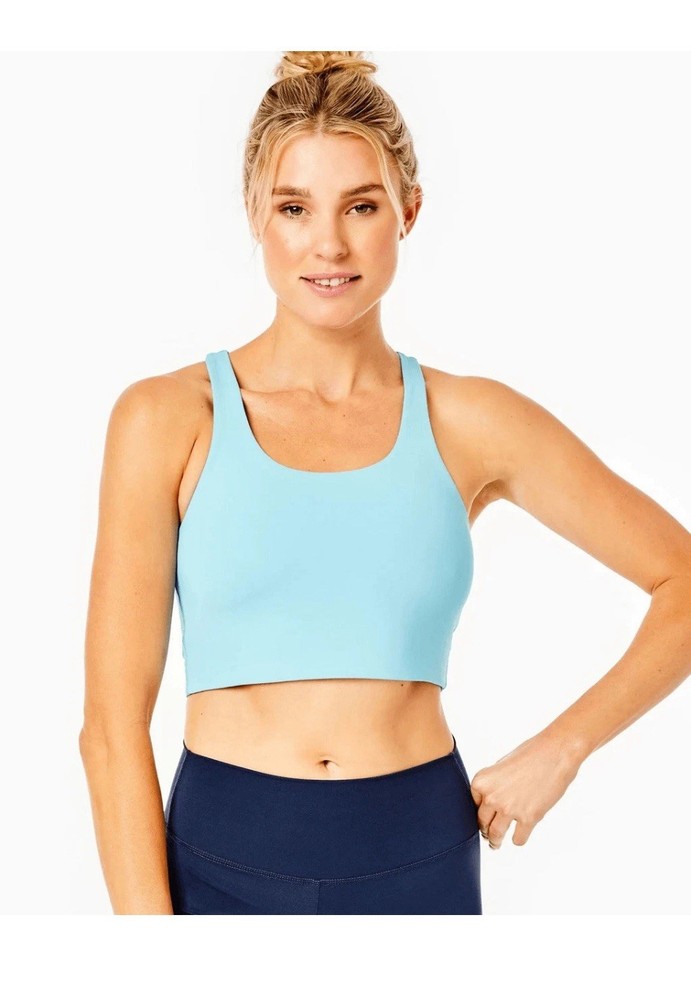 NWT Addison Bay Smooth Arch Sports Bra In Beverly Blue Size XL $68 MSRP