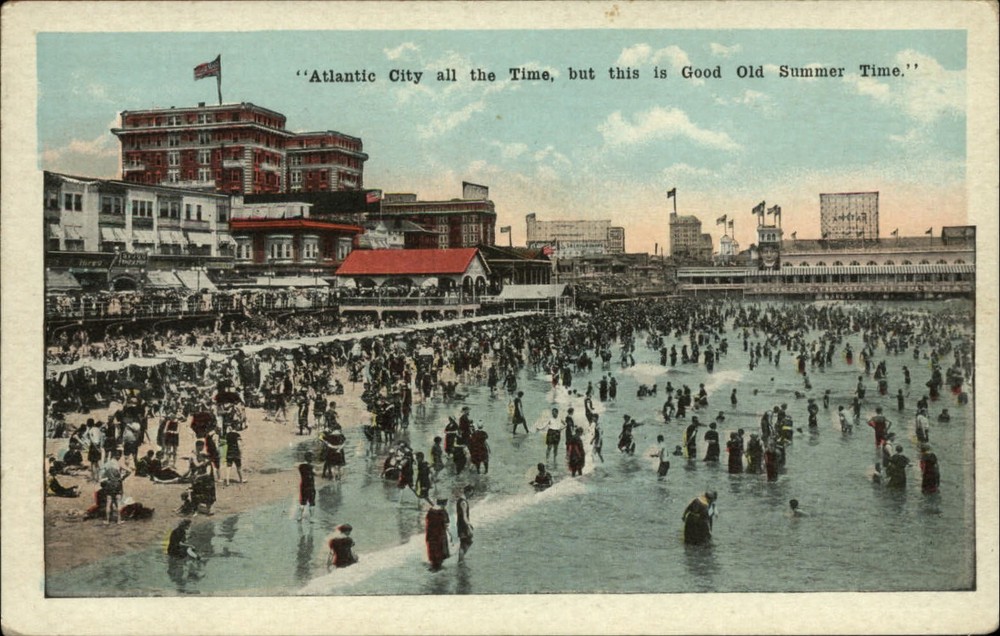 Atlantic City New Jersey beach ~ Good Old Summer Time ~ boardwalk ~ 1920s