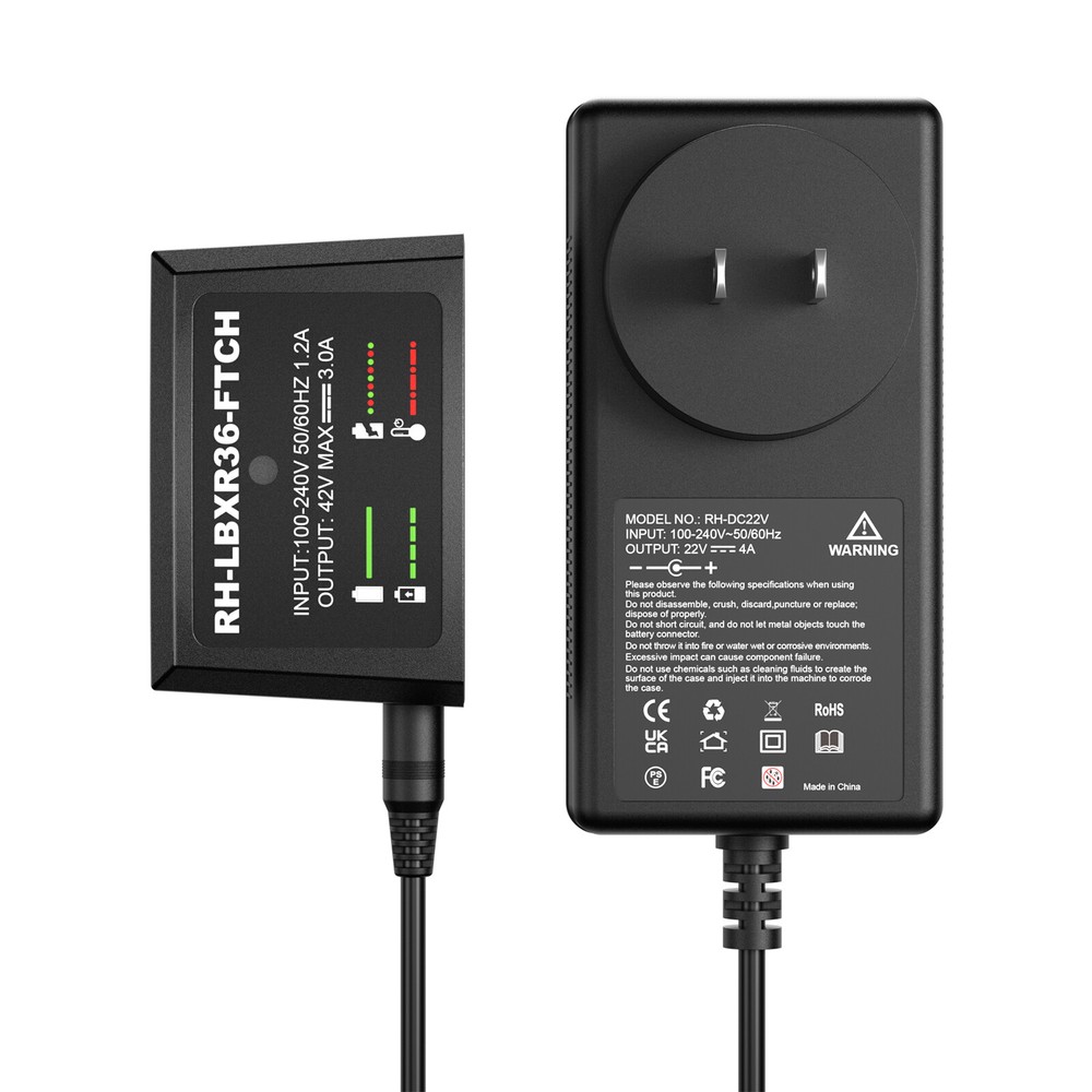 40V Lithium Battery Charger for Black+Decker LBX2040 LBXR36 LSW36 40V Max