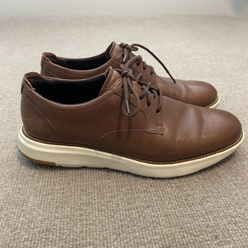 Cole Haan Grand 360 Shoes Mens Size 11 Brown Leather Casual Sneakers C4853