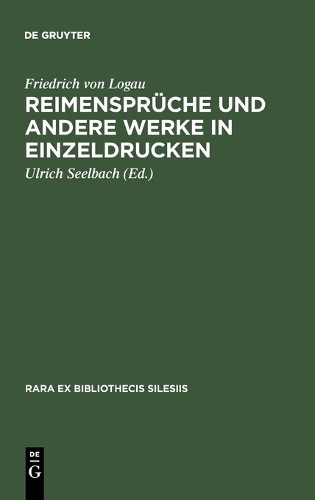 Ulrich Seelbach Reimenspruche Und Andere Werke in Einzeldrucken (Hardback)