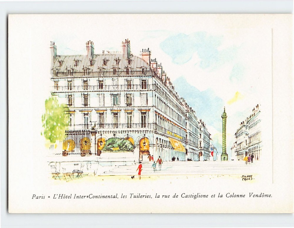 Postcard  Hotel Inter-Continental Paris France
