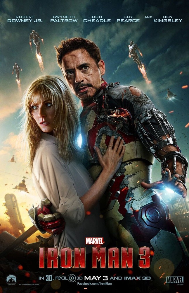 Marvel Art Print Poster Wall Decor Downey Film Tony Stark IRON MAN 3 sci-fi Gift