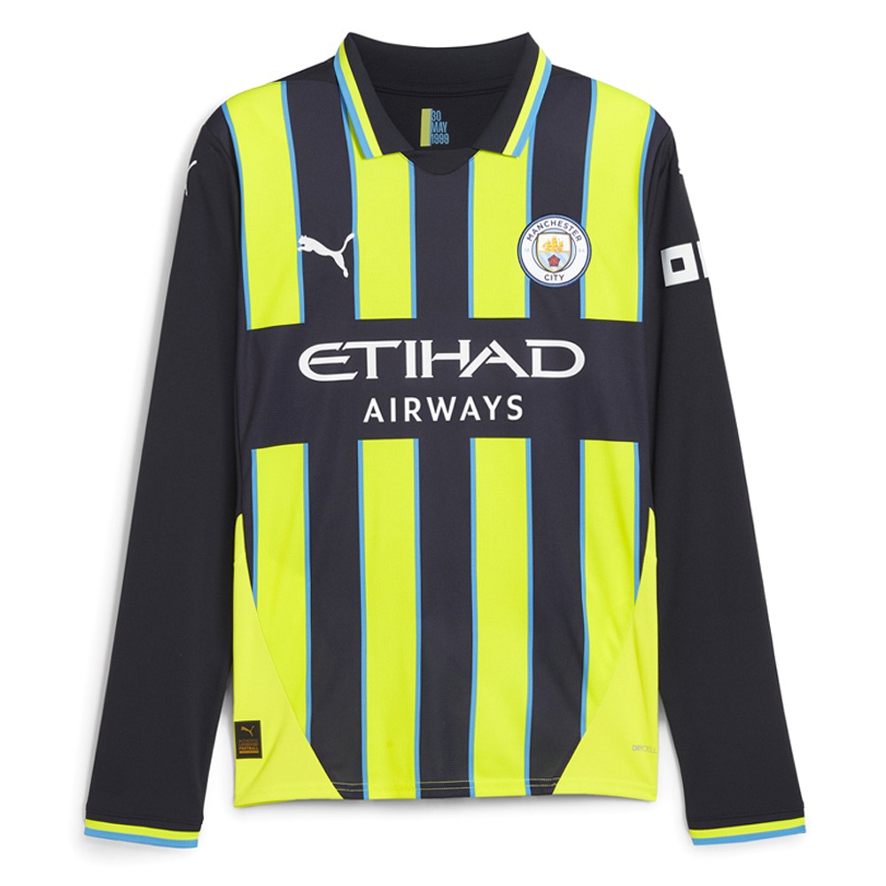 PUMA Manchester City F.C. Collared Long Sleeve Away Soccer Jersey Replica Mens S