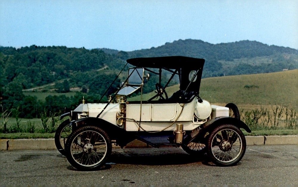 1911, FORD Model T, Torpedo Roadster, Long Island Auto Museum, Postcard