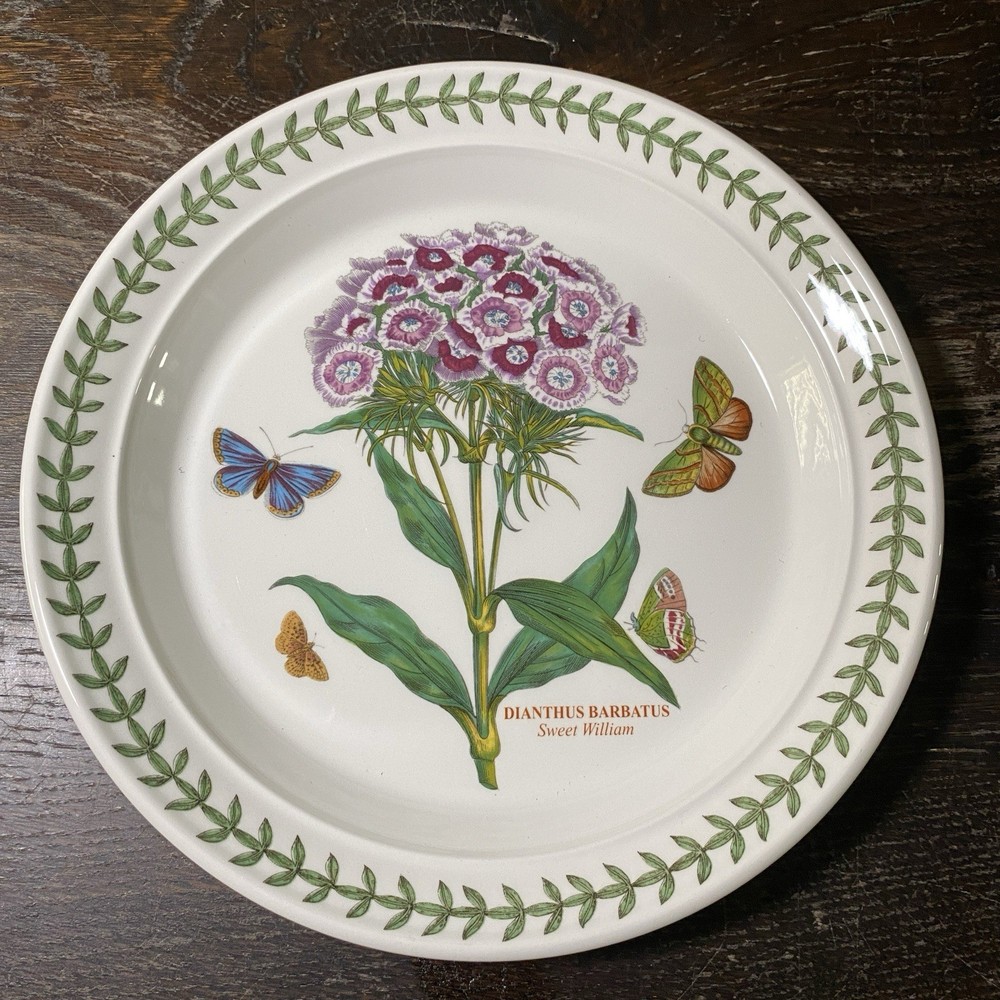 Portmeirion Botanic Garden 8.5” Salad Plate: Dianthus Sweet William Cottagecore