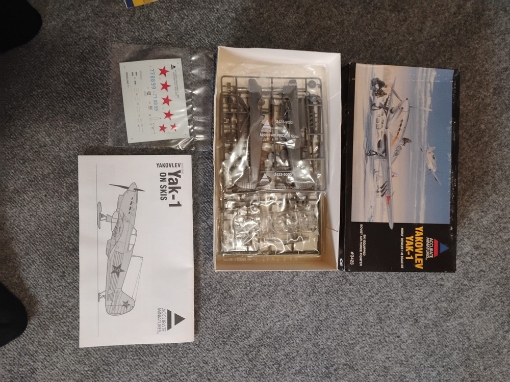 Accurate Miniatures 1/48th Scale Yakovlev Yak-1 Ski Equipped Plastic Model Kit-image