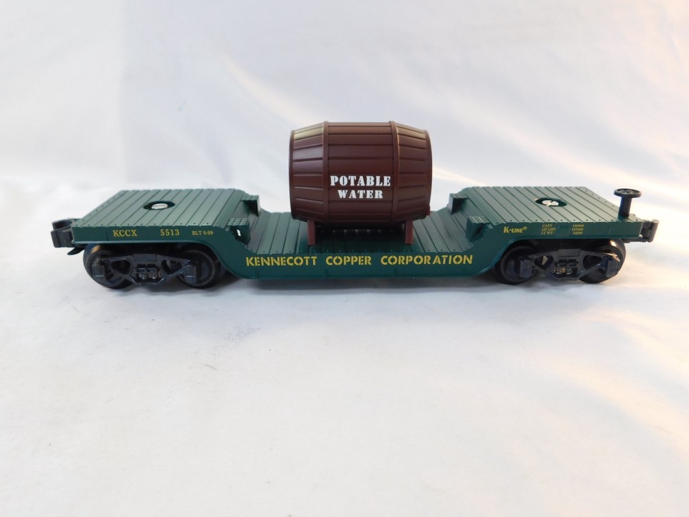 K-Line Electric Trains K-5513 Kennecott Copper Depressed Center Flat Car #5513