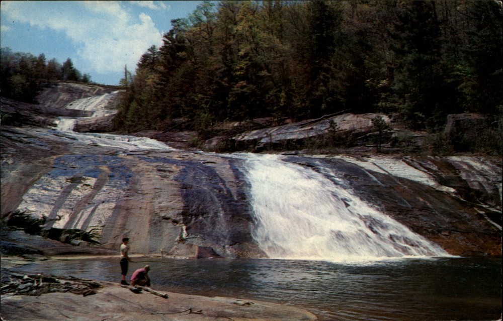 Toxaway Falls Lake Toxaway North Carolina vintage postcard c363