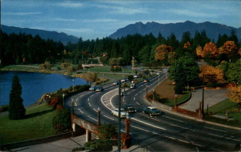 Vancouver British Columbia Canada Stanley Park Northern Pacific RR postcard