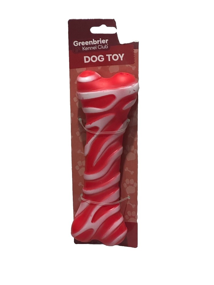 Bone Shaped Squeaky Vinyl Dog Toy for Medium Breeds, 1 Pc