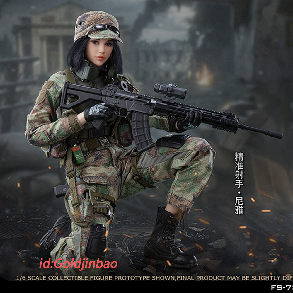 Accurate 1/6 Scale Female Shooter NiYa Action Figure Model In Stock-image