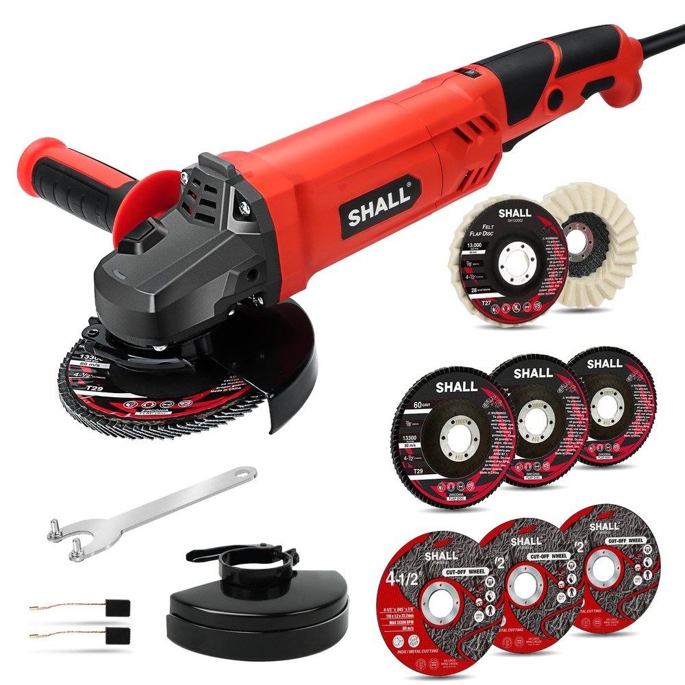 7.5Amp 4-1/2 Inch Angle Grinder with 6-Speed Control
