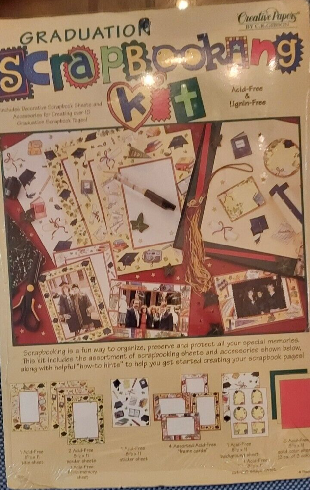 Creative Paper Graduation Scrapbooking Kit  C. R. Gibson  Acid  and Lignin Free-image