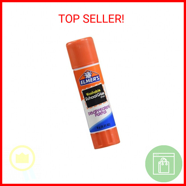 Elmer's Disappearing Purple School Glue Sticks, 0.21 Ounce Each, Pack of 4