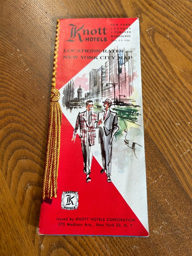 Vintage 1962 Brochure Knott Hotel New York City NYC  NY
