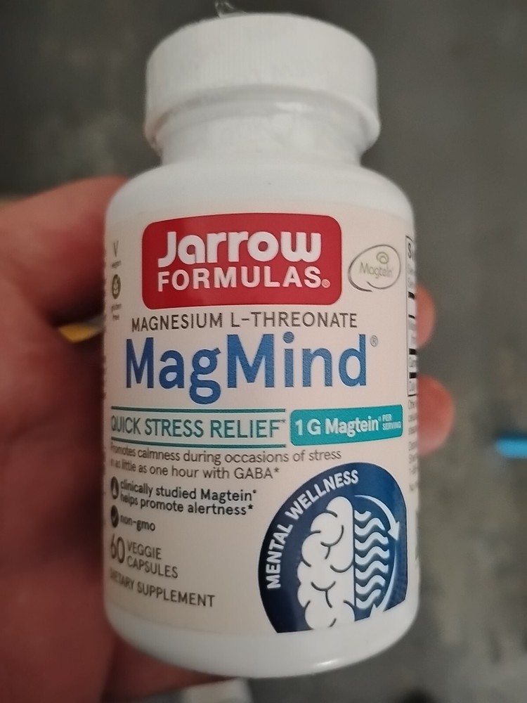 JARROW Vegan MagMind, Quick Stress Relief, Dietary Supplement  60 Capsules #B2