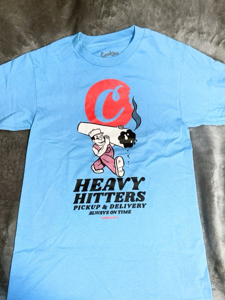 Cookies Men's Blue Heavy Hitters Delivery Man Graphic Cotton Jersey Tee Size S