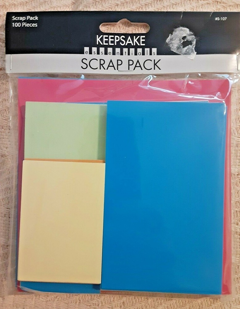 100 Assorted Scrapbook Paper Pieces Acid Free Card Making Hobby Project Craft-image