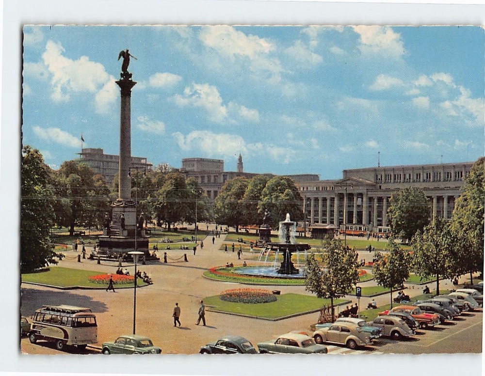 Postcard Schlossplatz Stuttgart Germany
