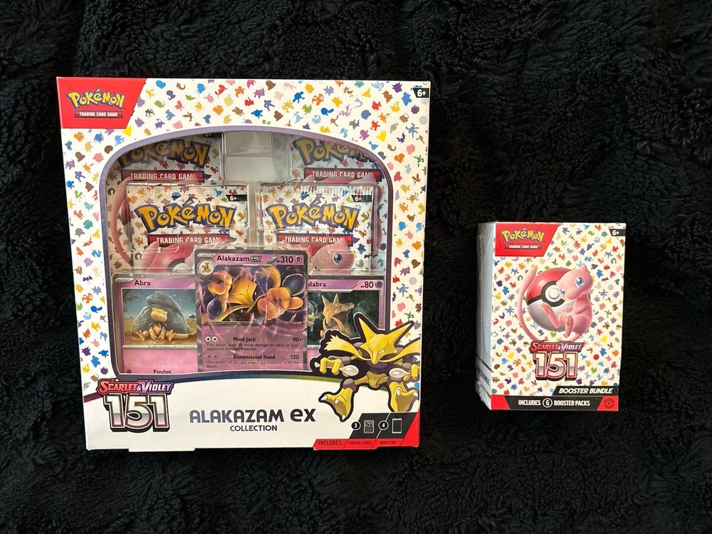 Pokémon Scarlet & Violet 151 Sealed Lot– Alakazam ex Collection + Booster Bundle