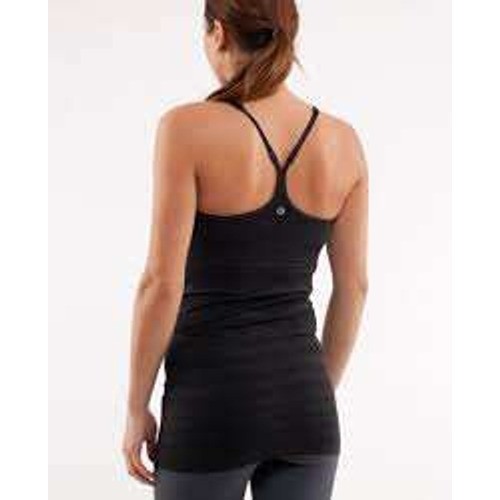 ✅ Lululemon Ebb & Flow BLACK Tank TOP SIZE 2