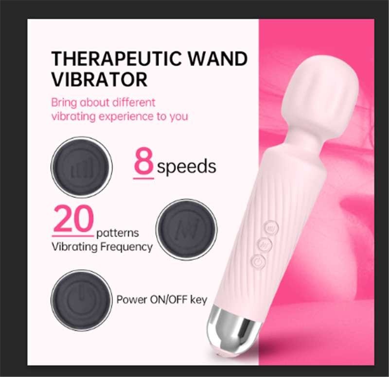KWAF Kawa Wand Massager – Powerful Deep Vibration, Waterproof & USB Rechargeable