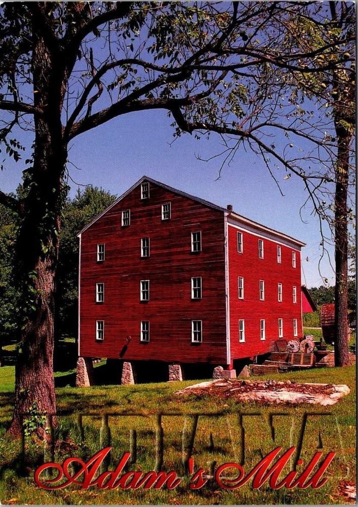 Adams Mill Grist Mill Carroll County Indiana Wild Cat Creek  c2000 Postcard