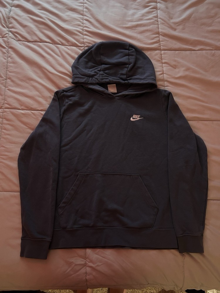 Nike Women’s Sportswear Club Fleece Pullover Hoodie Blue/White