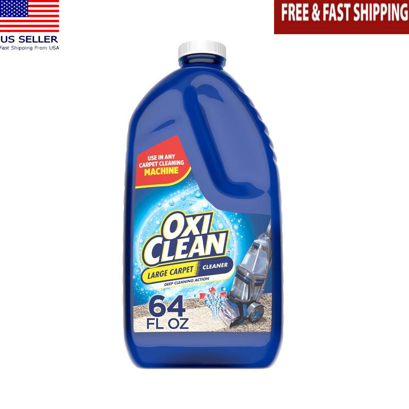 Powerful 64 oz Carpet Cleaner Liquid for Deep Stain Removal with Steam Machine