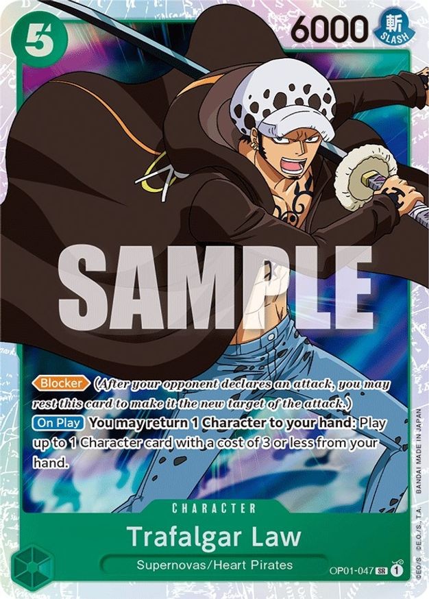 One Piece Trafalgar Law (047) (OP01-047/284) OP01 Romance Dawn NM FOIL