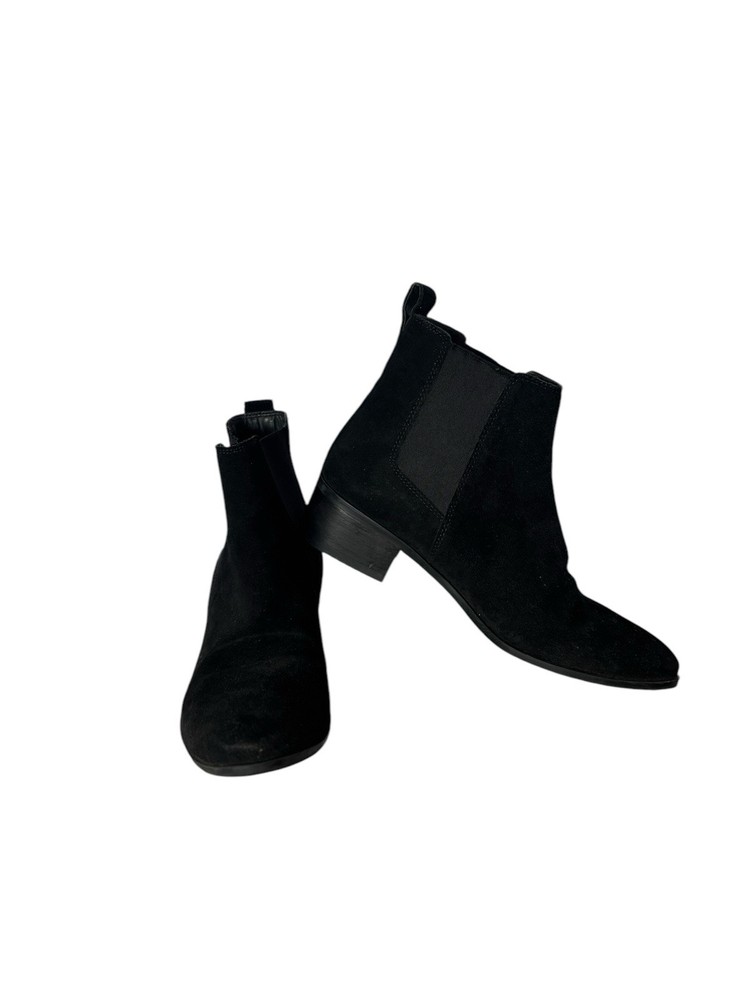 Steve Madden Women's Black Suede Chelsea Ankle Boots Size 8.5 M