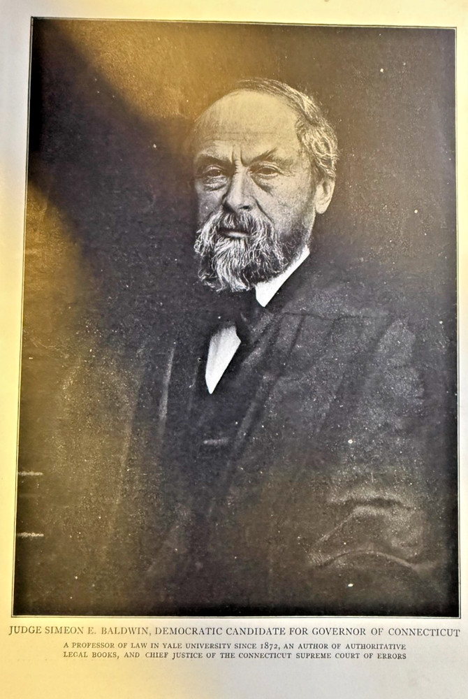 1910 Magazine Illustration Judge Simeon Baldwin Connecticutt Governor Candidate
