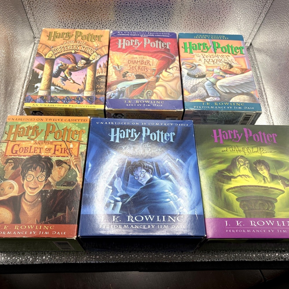 Harry Potter Audio Book Set Bundle 1-4 Cassette Tapes 5-7 Cd Set. Used