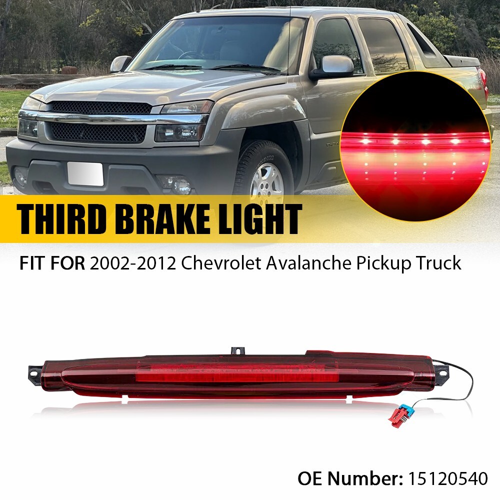 Red LED Third Brake Light for 2002-2012 Chevy Avalanche Pickup Truck