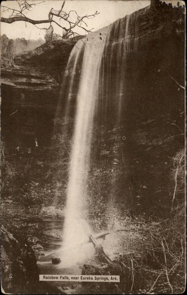 Eureka Springs Arkansas Rainbow Falls ~ 1909 to RW Heitman Coulterville IL
