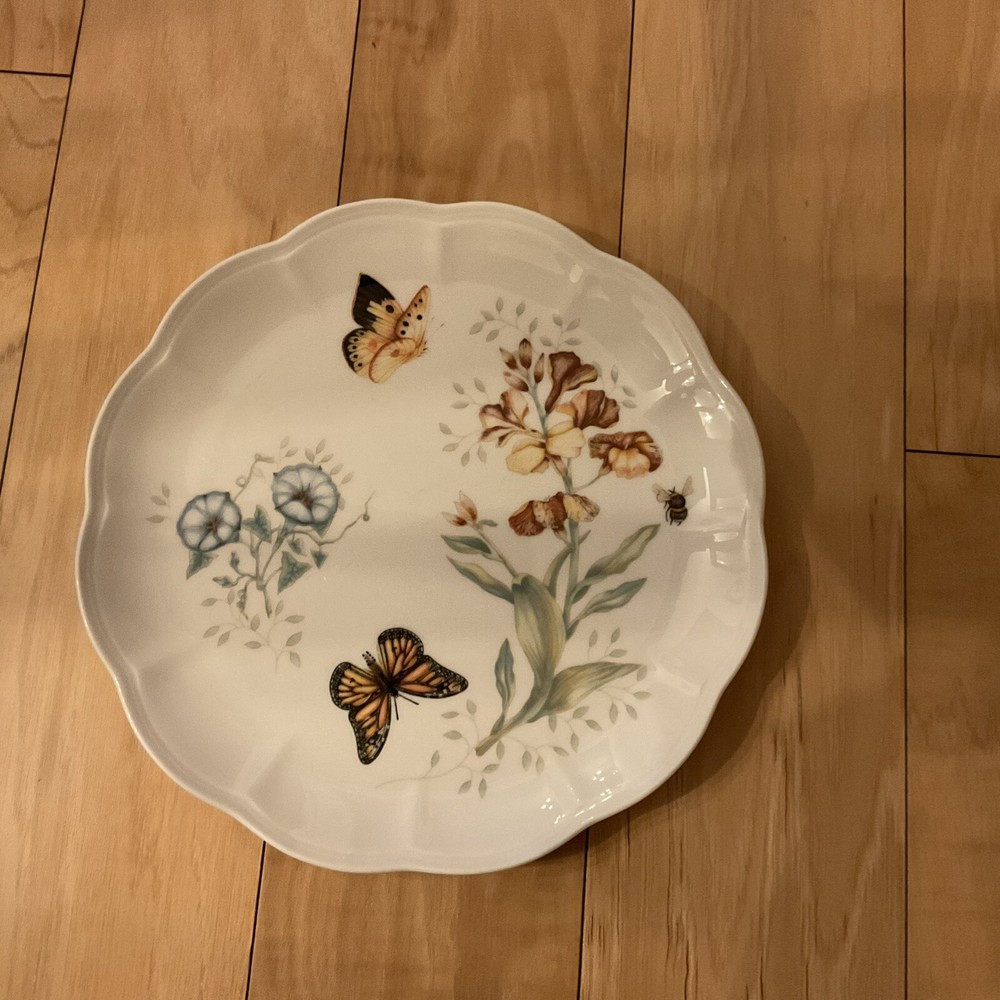 Lenox Butterfly Meadow Plates 11” Salad Accent Monarch Pattern
