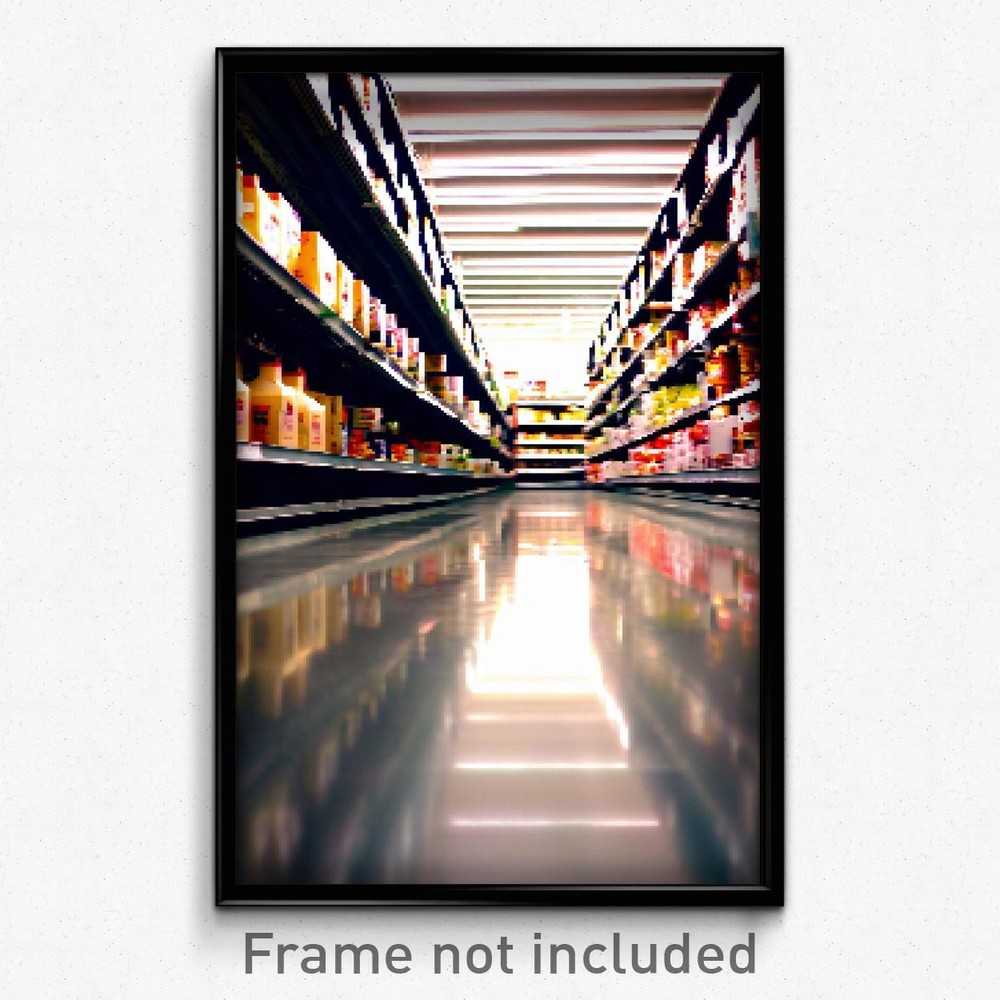 Pixel Art Poster - Conventional Aisle (8 Bit Psychedelic Video Game Print)