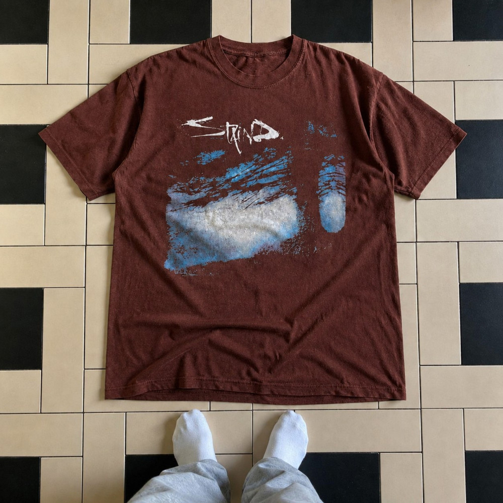 Staind Band Graphic T-Shirt Brown Abstract Art Alt Metal Rock Merch Tee-image