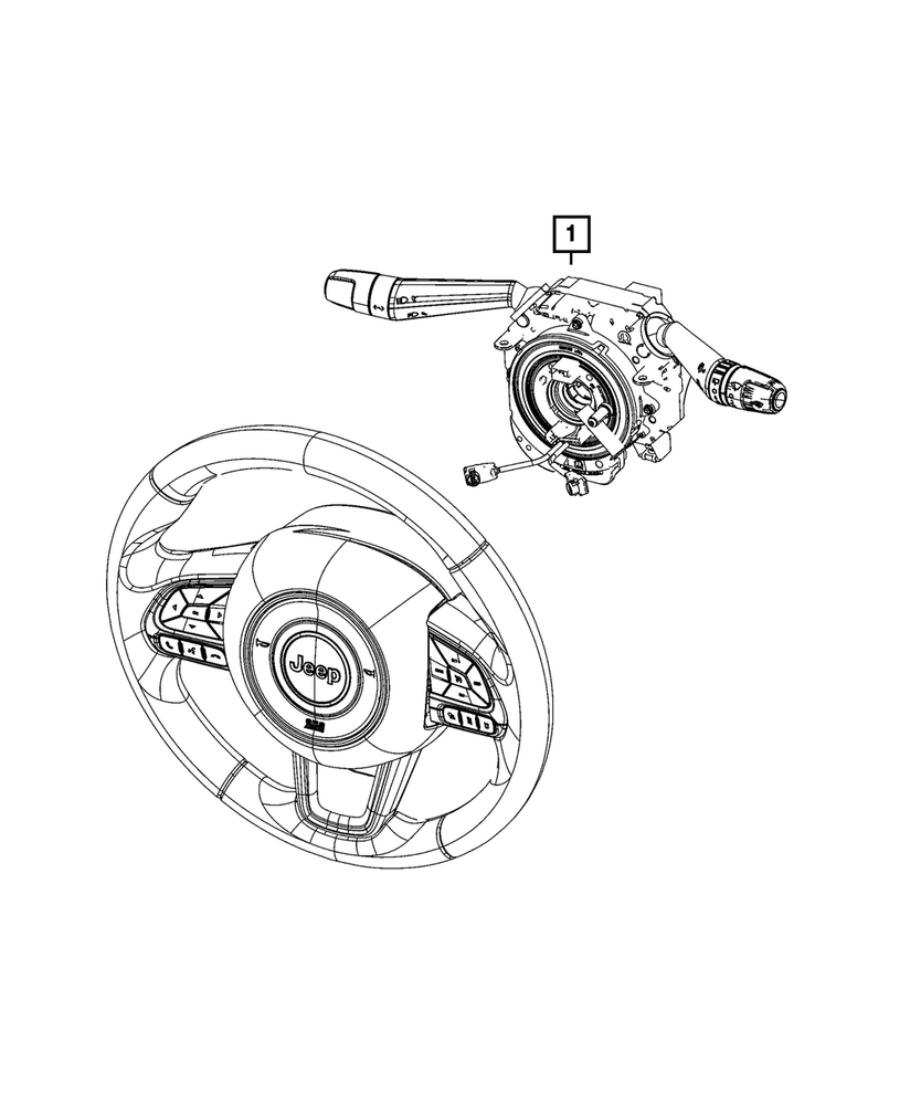 Genuine Mopar 7LA47LXHAB Steering Column Clock Spring Control Module  