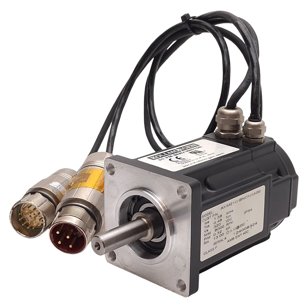 Kollmorgen AKM21C-BNCNAA00 Servo Motor, 0.32kW 3Ø 240VAC 1.58A, 8000rpm, NEMA 23