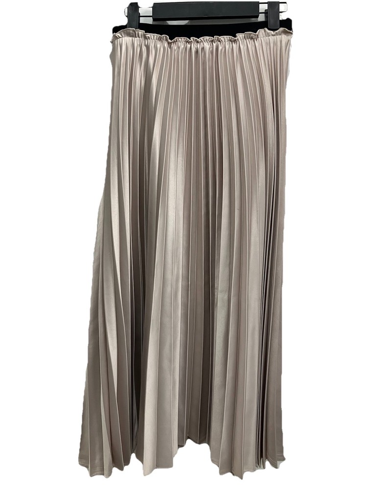 Zara Women's Maxi Skirt Small Metallic Blush Color, Accordion Pleated Size S